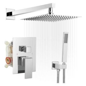 12-inch Wall Mount Dual Shower Head Hand Shower Set