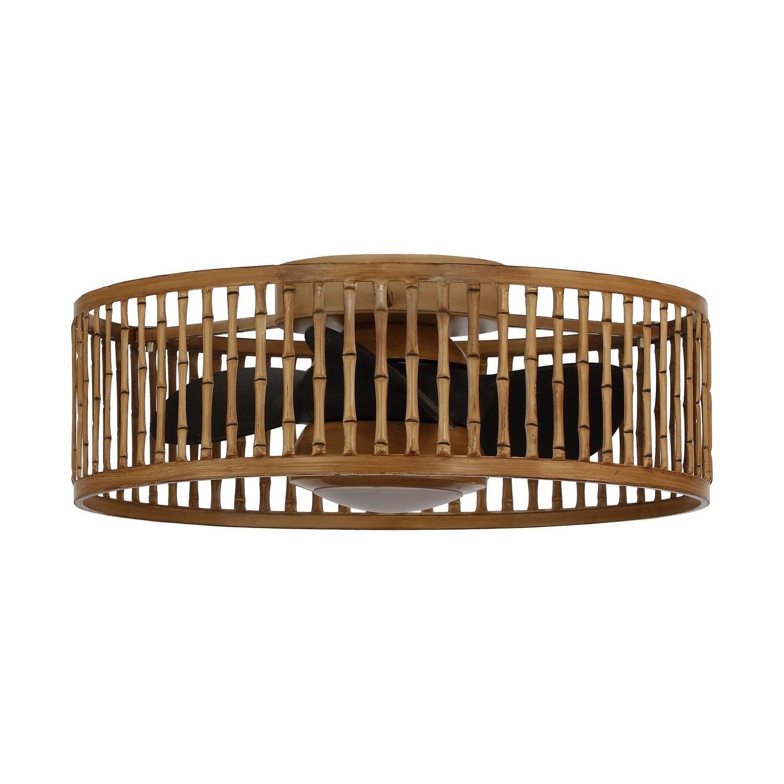 20" Farmhouse DC Motor Flush Mount Reversible Ceiling Fan with LED Lighting and Remote Control - Image 2