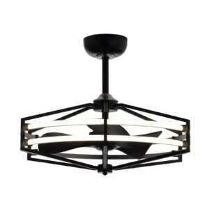 30" Modern DC Motor Brushed Nickel Downrod Mount Reversible Ceiling Fan with Lighting and Remote Control