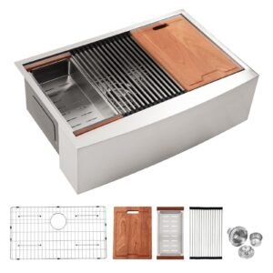 33*22*10 Inch Kitchen Sink Silver Single Bowl Kitchen Sink