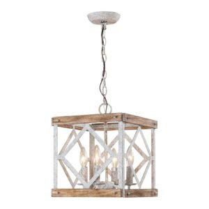 4-Light Farmhouse White Pendant Lighting
