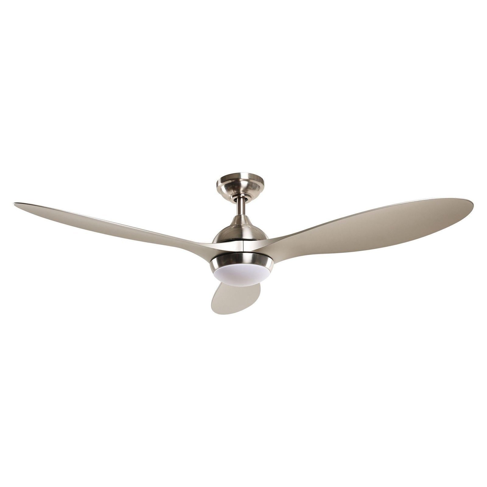 56" Bernardino Modern Brushed Nickel DC Motor Downrod Mount Reversible Ceiling Fan with Lighting and Remote Control - Image 2