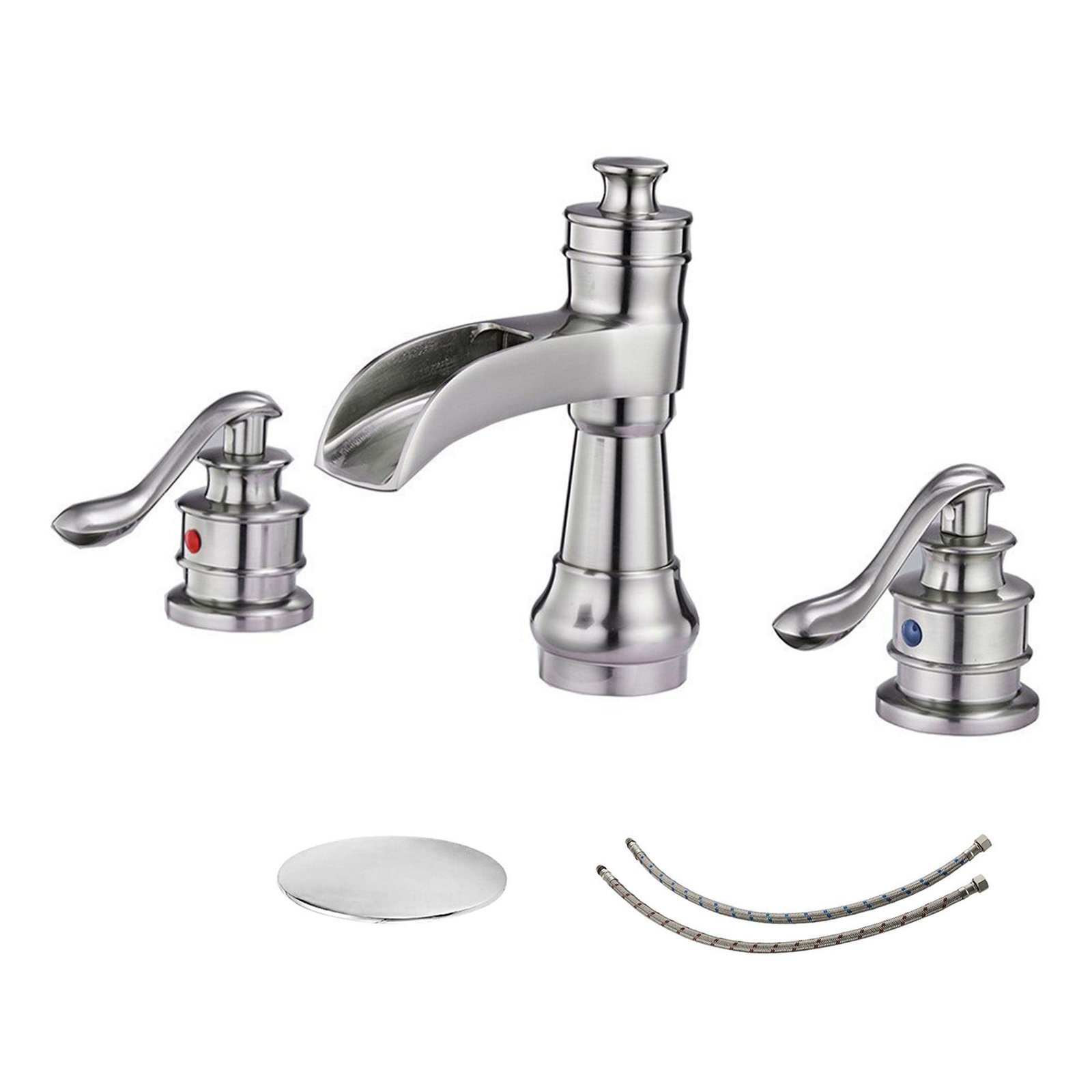 8 in. Widespread 2-Handle Bathroom Faucet with Pop-up Drain Assembly