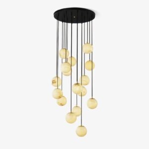 Alabaster Balls Cluster Chandelier