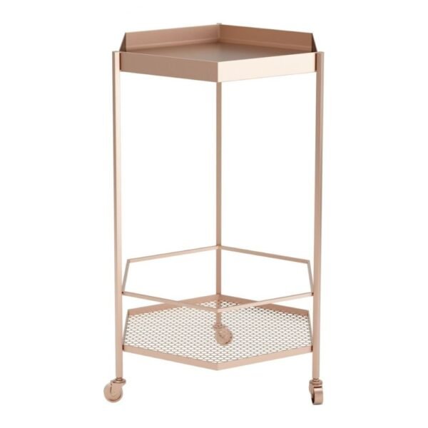 Cart ZUO Home Bar Cart | Copper Gold | Painted Steel | Inside - Image 6