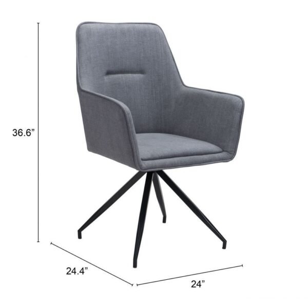 Chair Watkins Zuo Dining Chair | Gray Black - Image 11