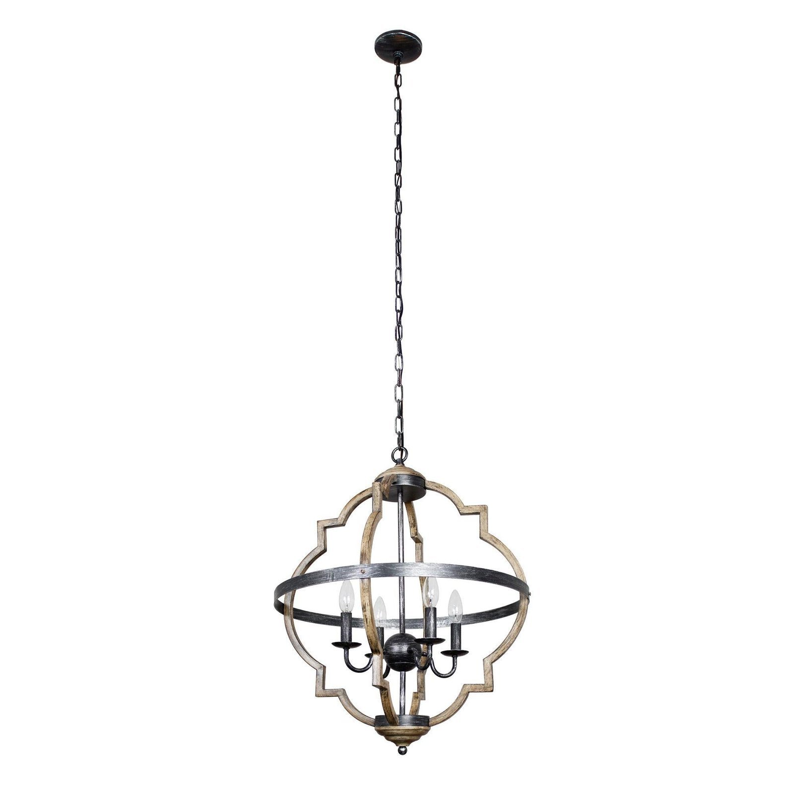 Bennington 4-Light Brown Wood Chandelier - Image 2
